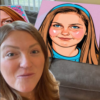 special offer! Custom Portrait From Photo – Personalized Photo to Painting Canvas