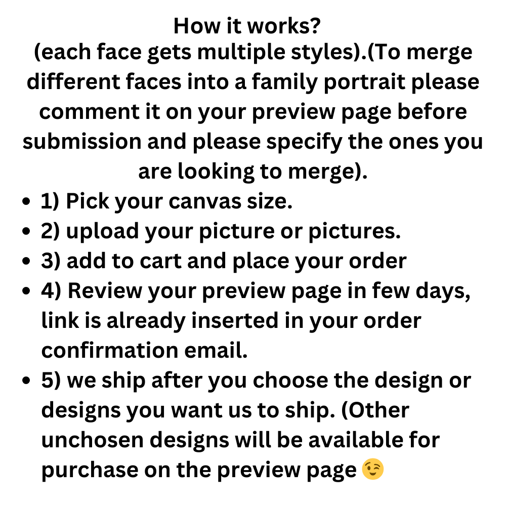 Custom Portrait From Photo – Personalized Photo to Painting Canvas | Family, Couple & Pet Portrait Gift