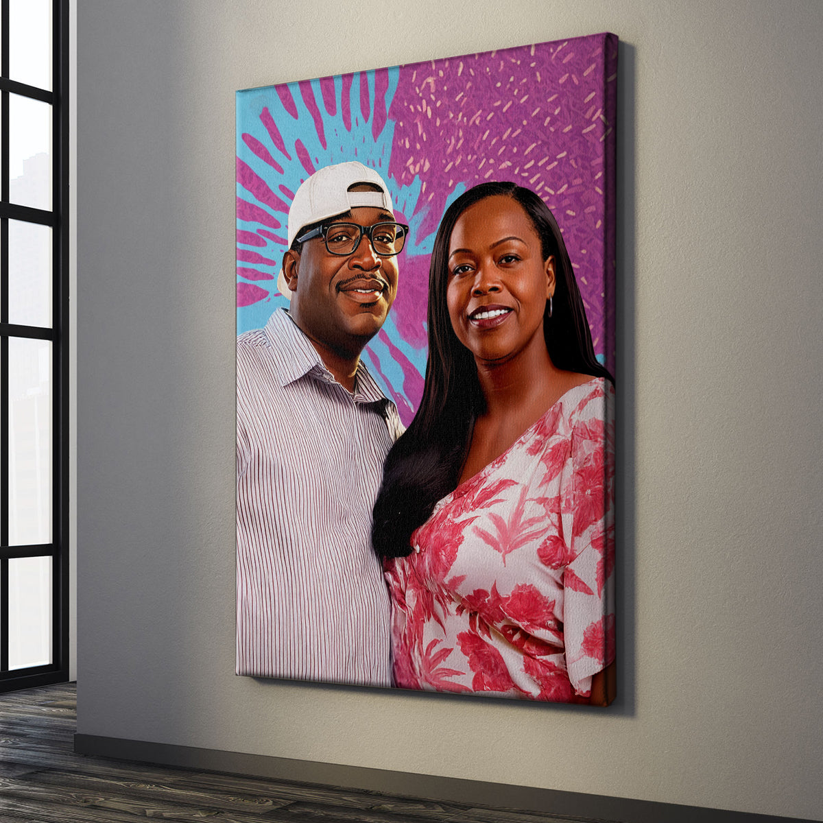 Custom Portrait Deluxe Canvas (Candy)